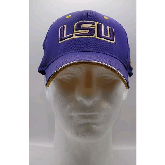 NCAA LSU‎ Tigers Adidas FLEX-FIT Cap OSFA Baseball Hat Beanie Flexfit Never Worn - Picture 1 of 13